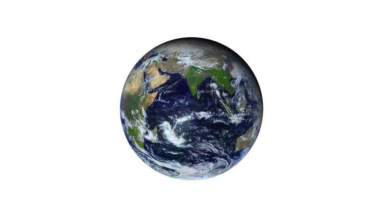 Земной шар на белом фоне