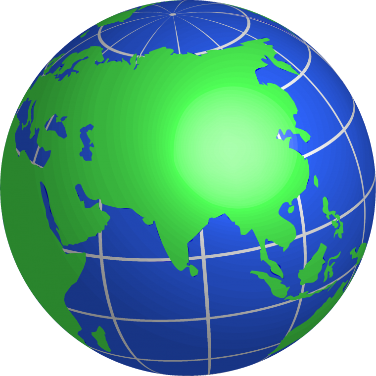 Земной шар на белом фоне