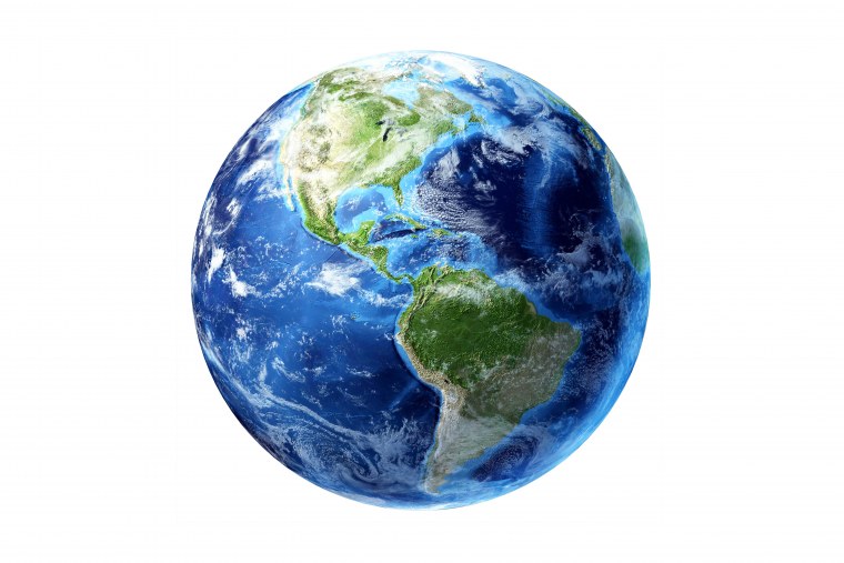 Планета земля на белом фоне