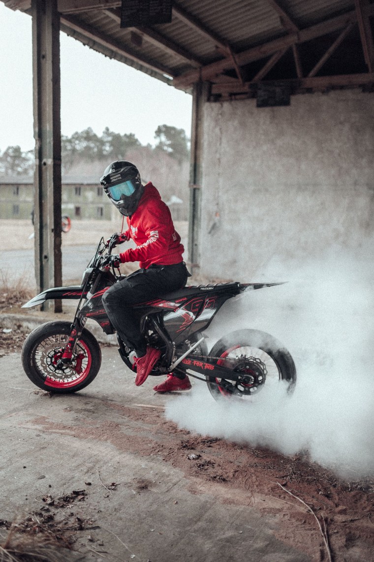 Питбайк бернаут