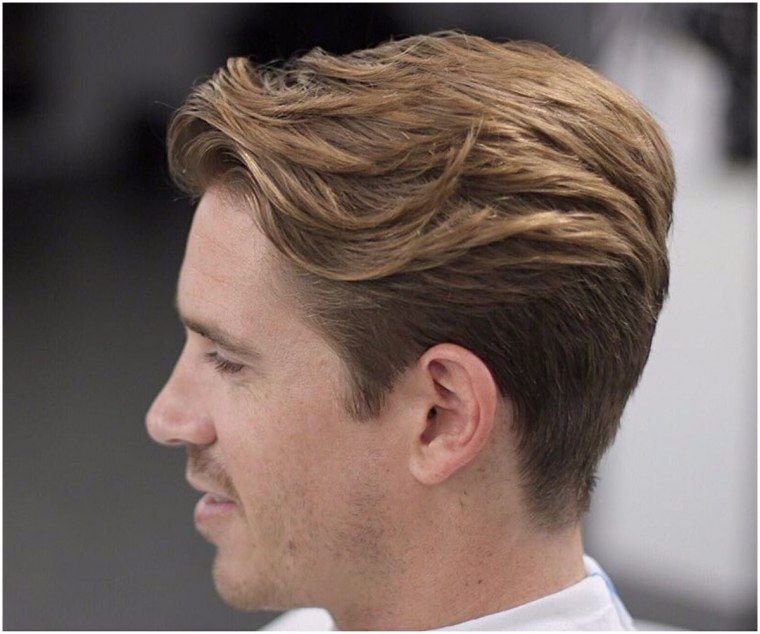 Прическа классика мужская длинная пробор