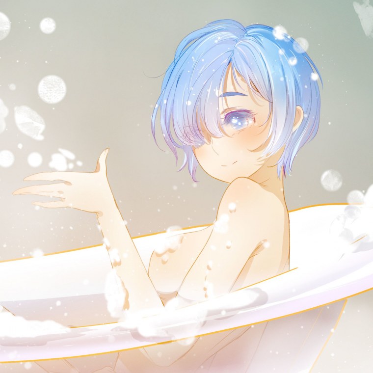 Аниме в ванной арт