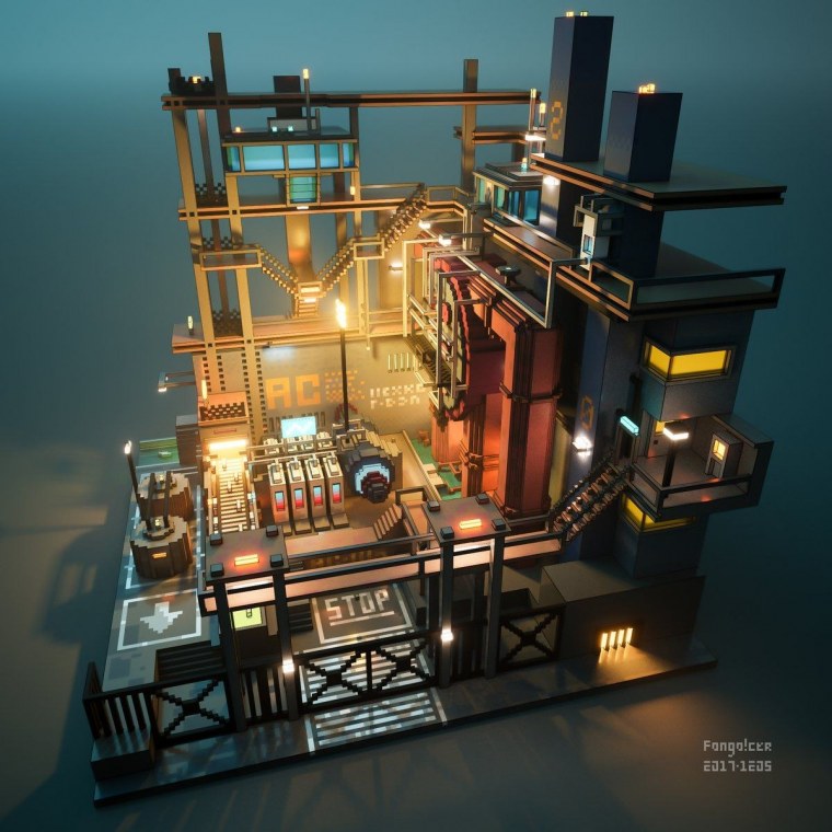 MAGICAVOXEL Cyberpunk