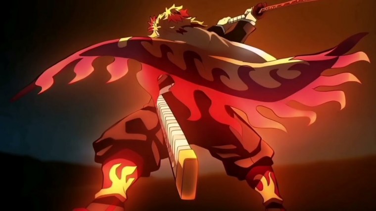 Клинок рассекающий демонов Ренгоку против аказы