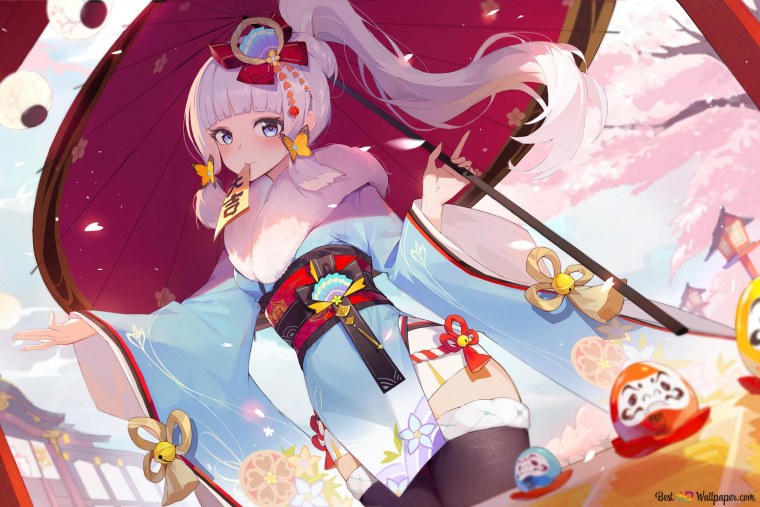 Аяка Геншин арт