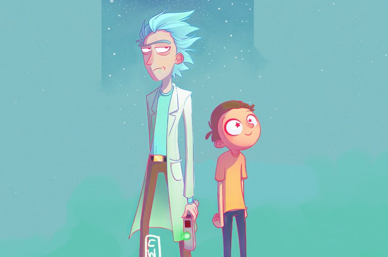 Фон Рик и Морти 1920 1080