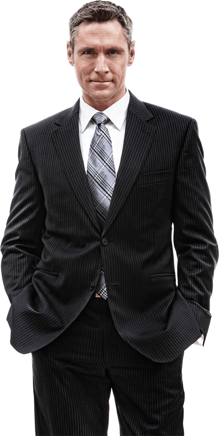 Мужчина в костюме в полный рост