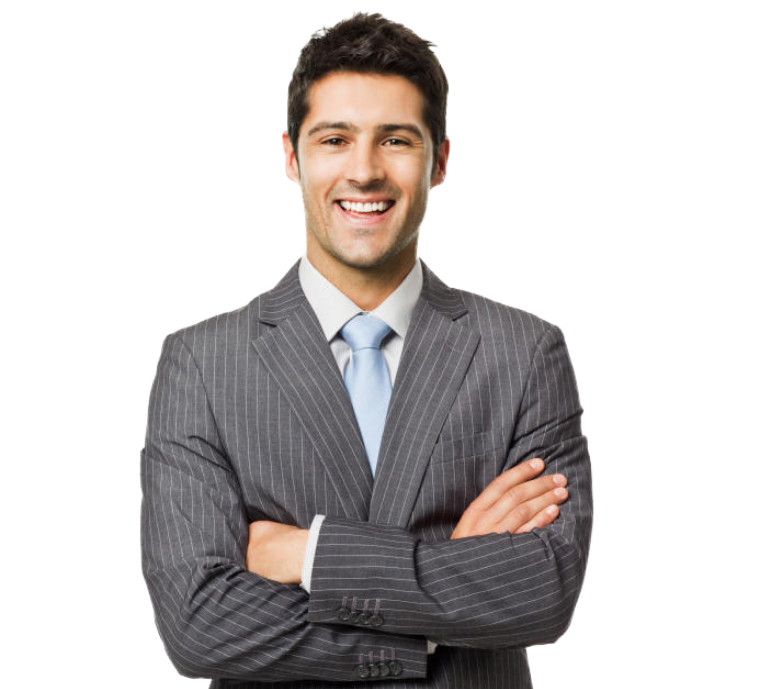 Мужчина на белом фоне