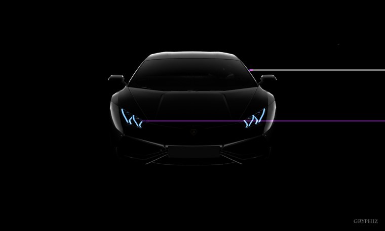 Ламборгини на темном фоне