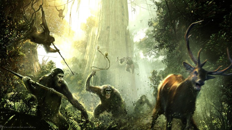 Планета обезьян революция арт