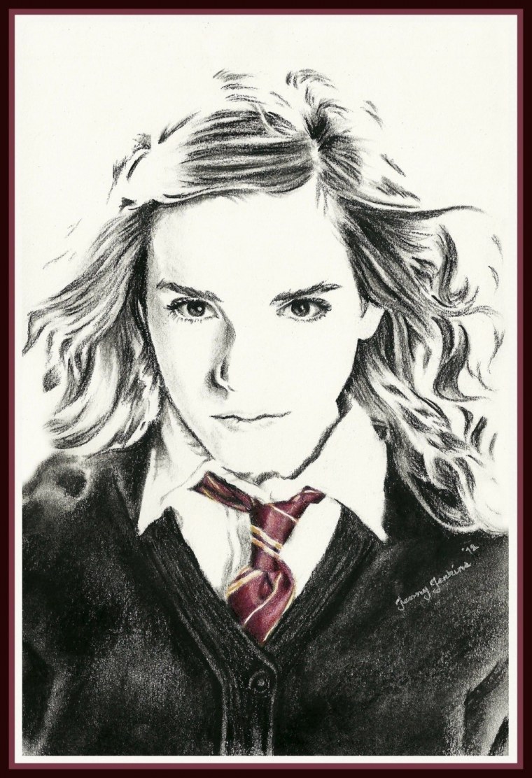 Спиральная раскраска Гермиона