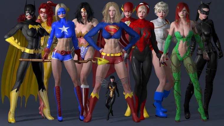 Марвел Супергерои девушки DC