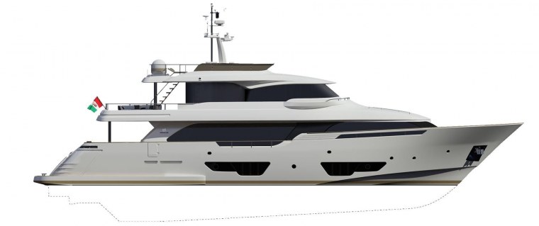 Яхта вид сзади