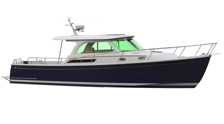 Катер на белом фоне