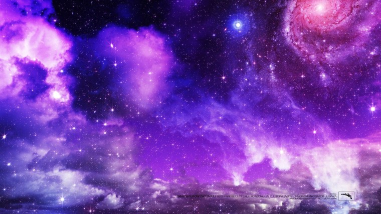 Фиолетовое звездное небо