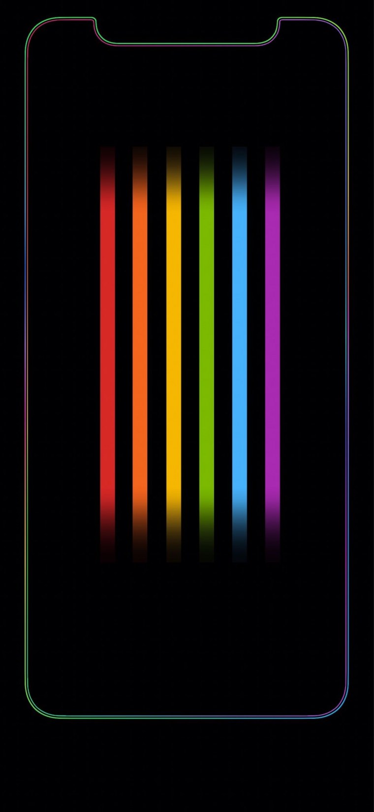 Неоновая рамка на экран смартфона