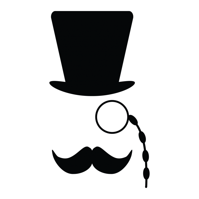 Шляпа монокль и усы