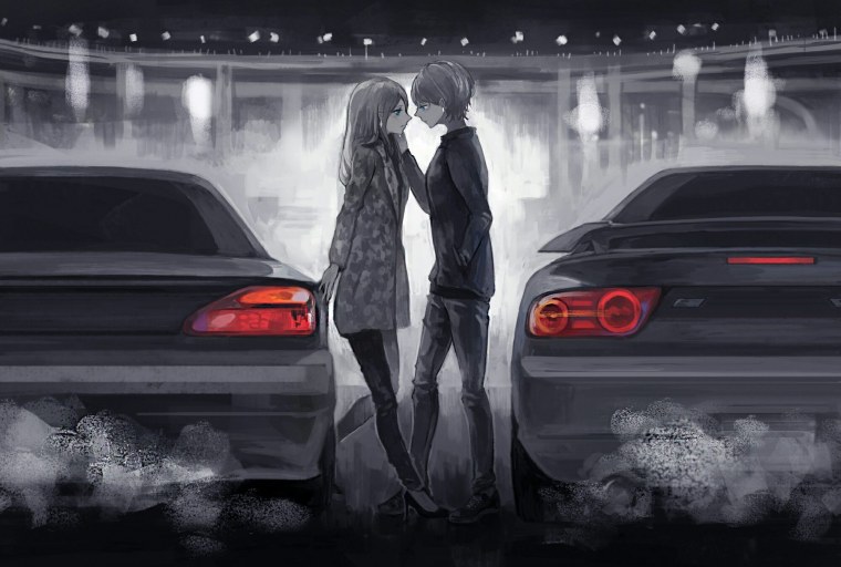 Парень в машине арт