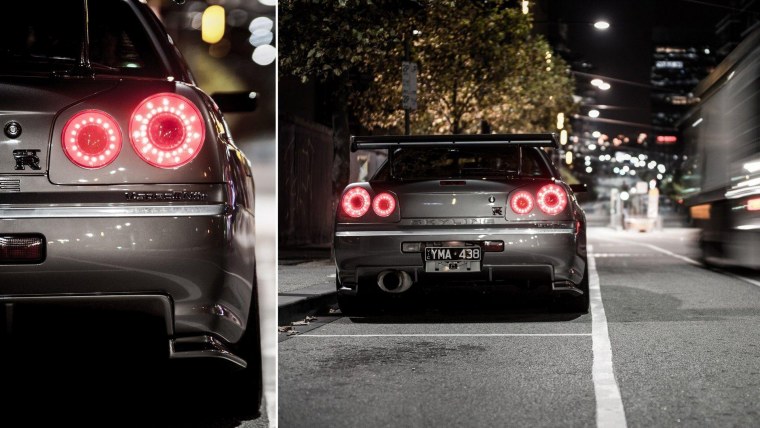 Nissan Skyline GTR r34 Night 4к