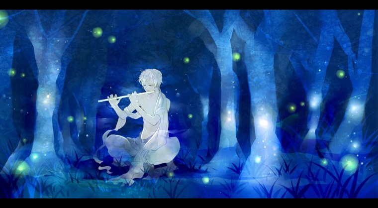 Аниме парень с флейтой