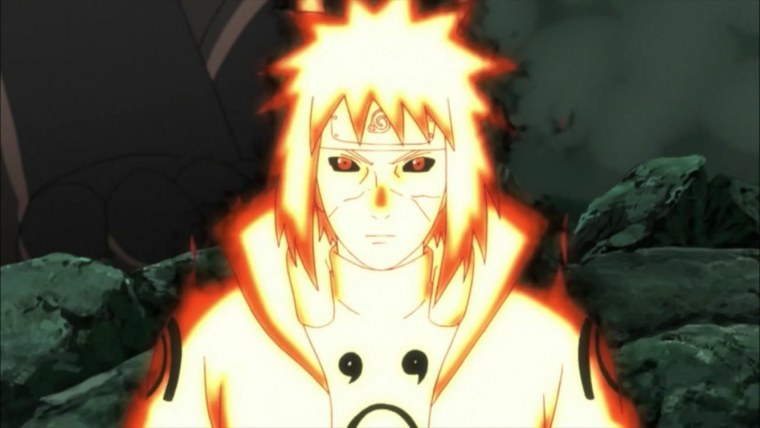 Минато и Наруто в режиме Девятихвостого