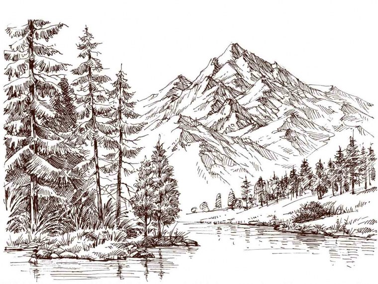 Горы эскиз