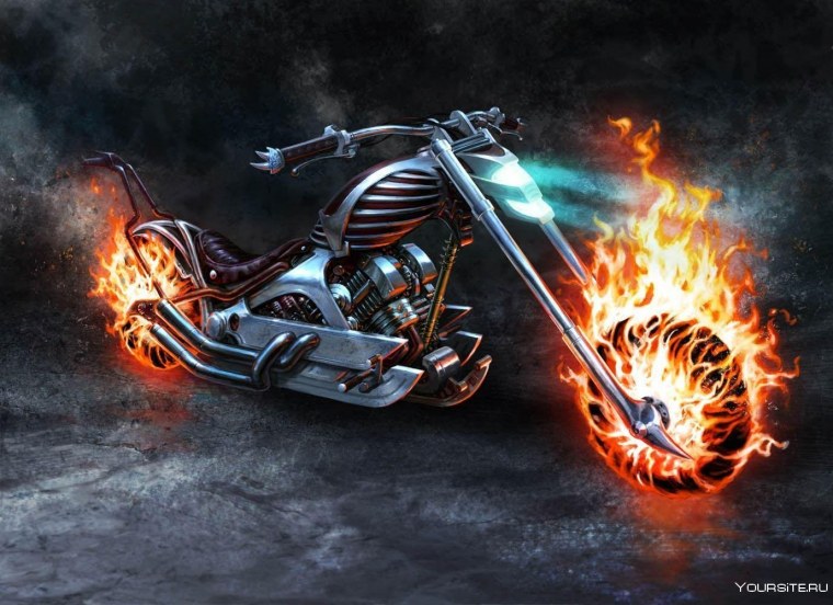 Мотоцикл Харлей призрачного гонщика