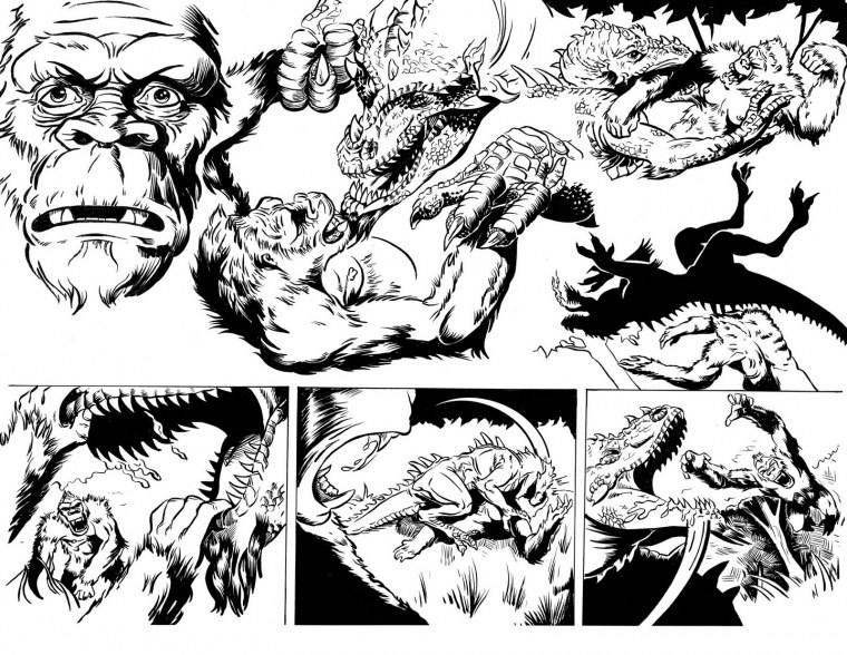 Раскраска Годзилла Король монстров