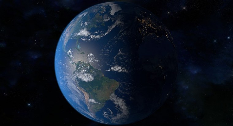 Планета на черном фоне