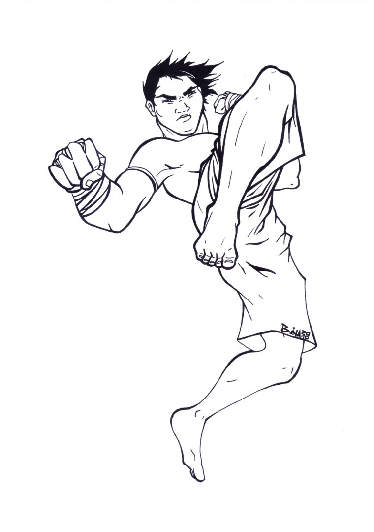 Кикбоксинг карандашом