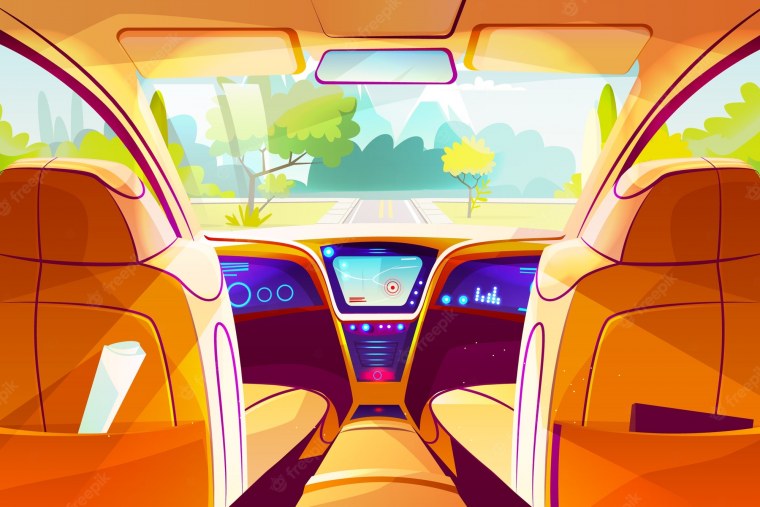 Мультяшный салон авто