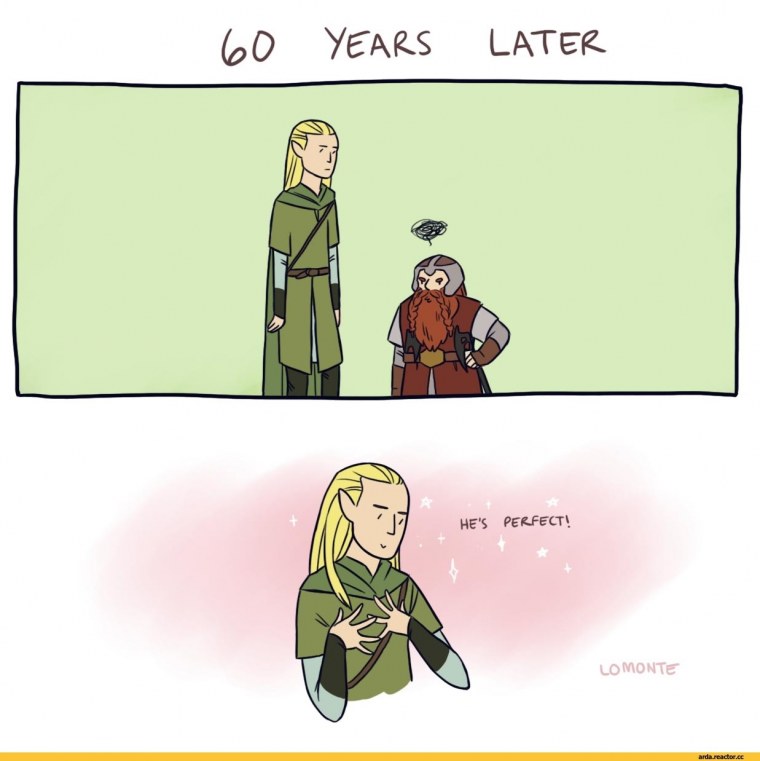 Властелин колец комикс Леголас и Гимли