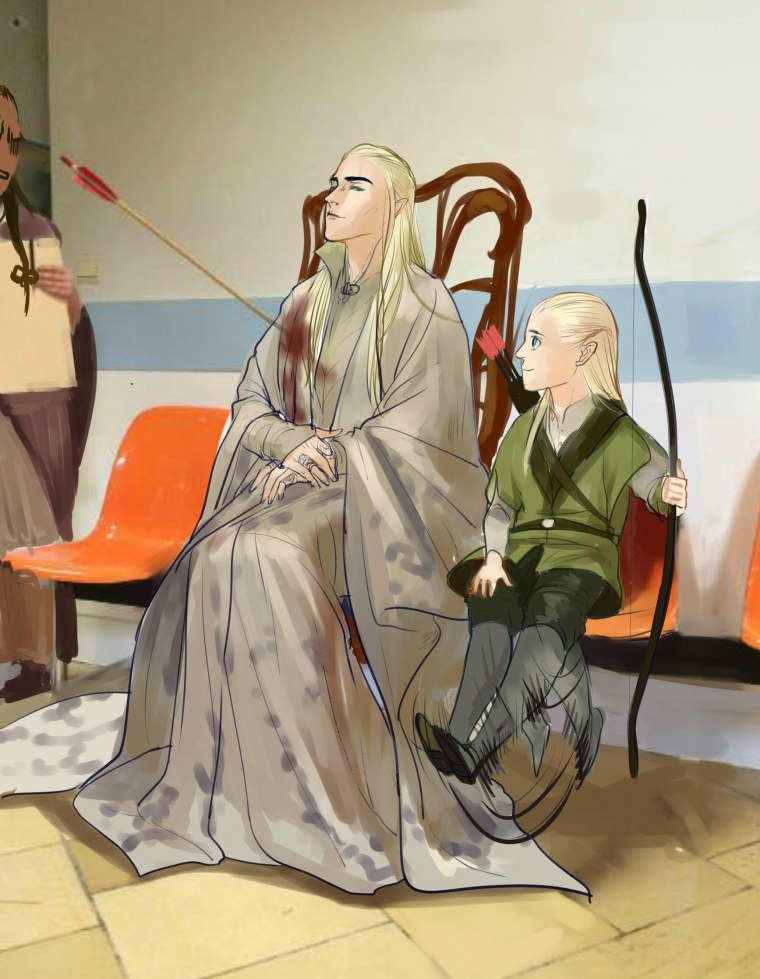 Трандуил с сыном арт