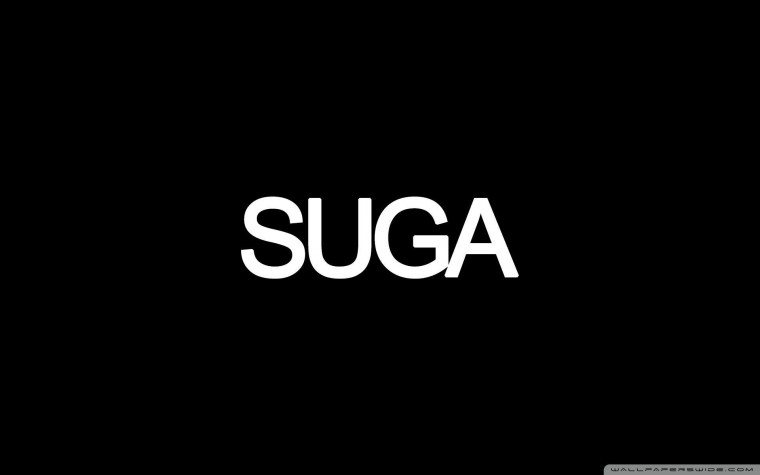 Надпись suga на черном фоне