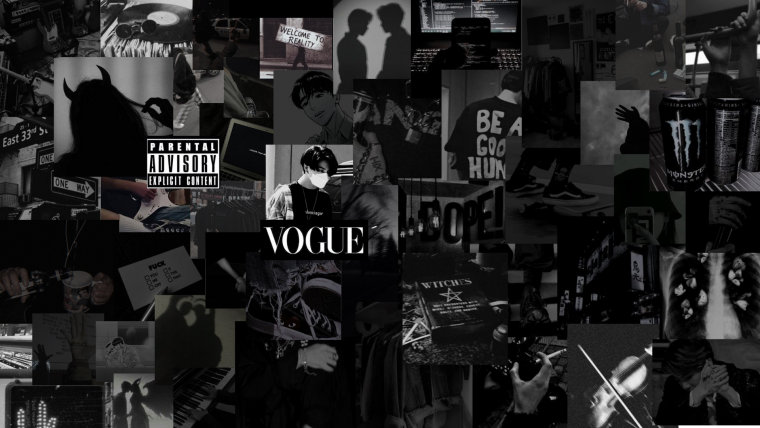 БТС обои на ноутбук Эстетика темная