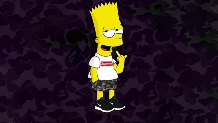 Симпсоны на черном фоне