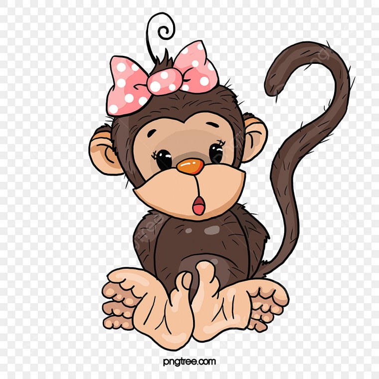 Обезьянка девочка мультяшная