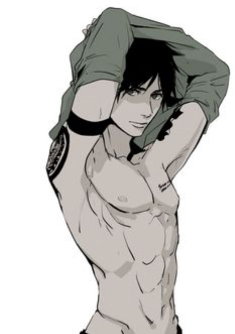 Аниме парни с прессом