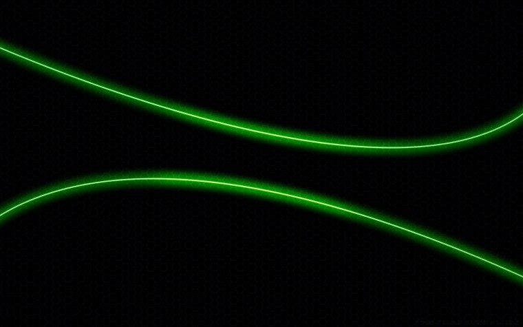 Зеленые линии на черном фоне
