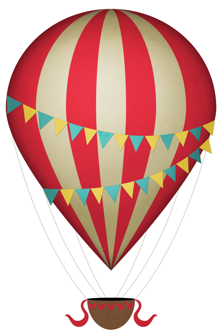 Воздушный шар на белом фоне