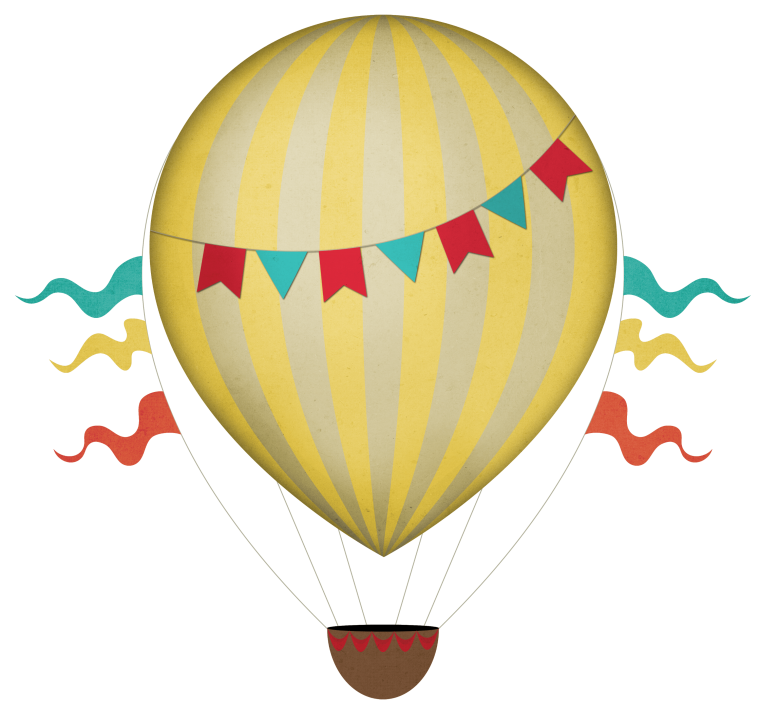 Воздушный шар с корзиной