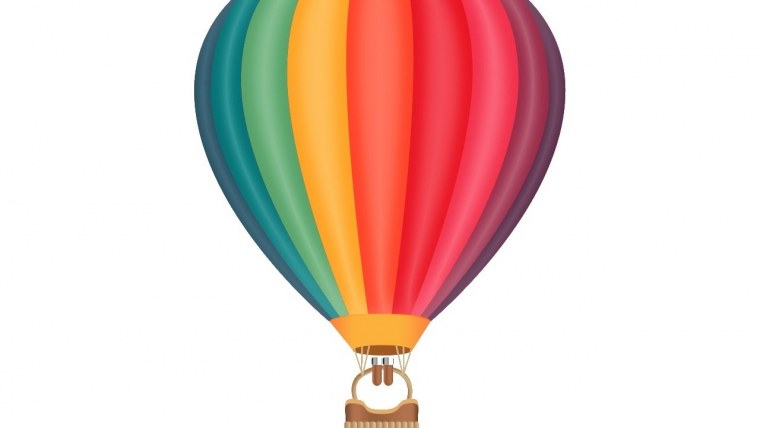 Воздушный шар на белом фоне