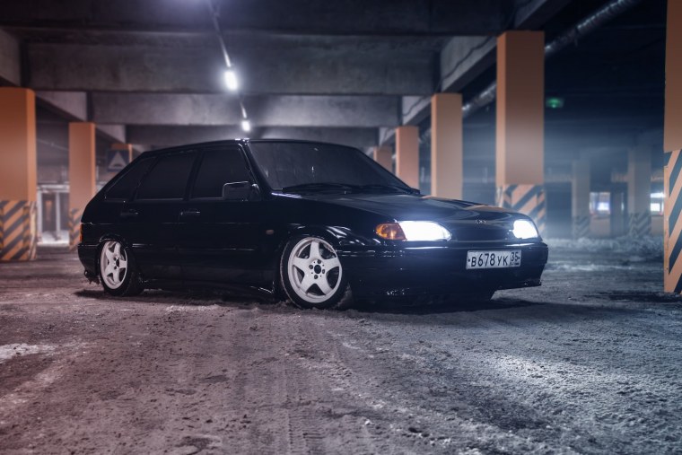 Четкая ВАЗ 2114 черная тонированная