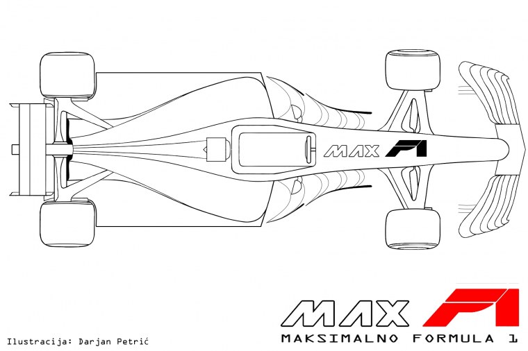 Чертеж болида формулы 1