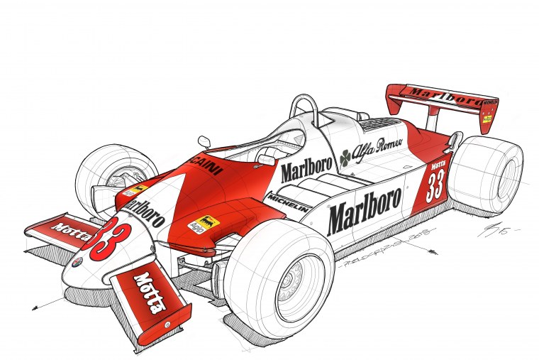 Чертёж болида ф1