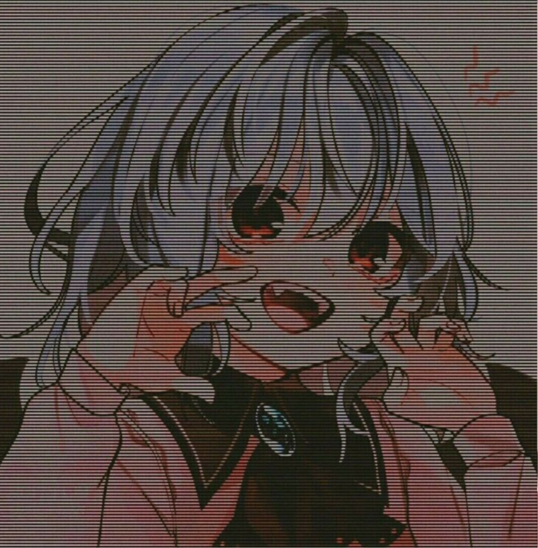 Аниме Эстетика на аву глитч