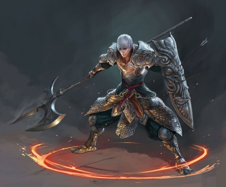 Воин с алебардой