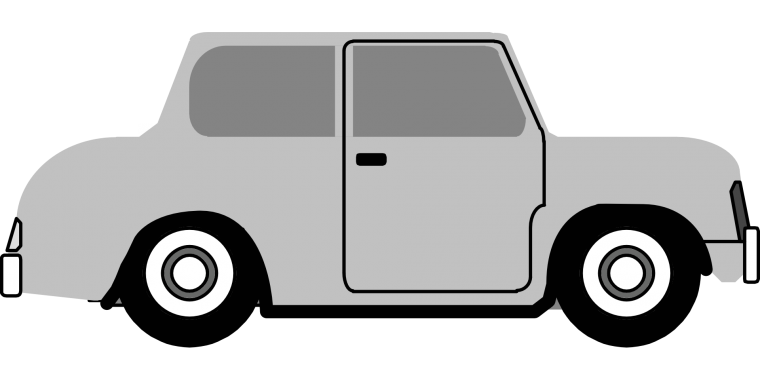 Мультяшный автомобиль сбоку