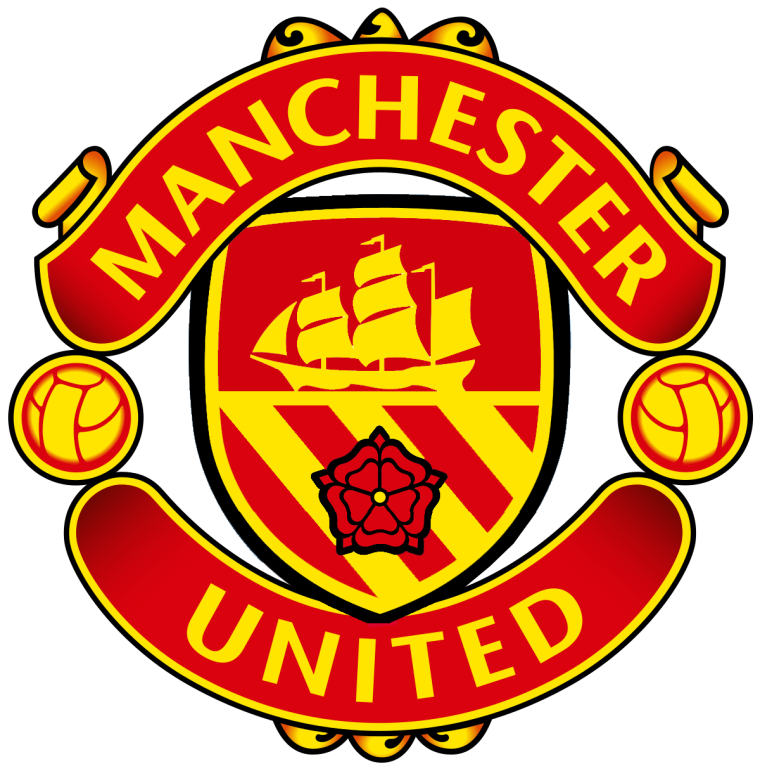 Манчестер Юнайтед эмблема на белом фоне