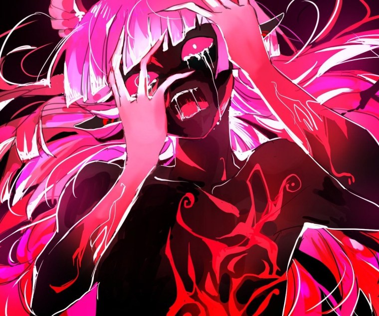 Красный неон аниме ахкегао